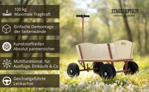 Bollerwagen holz dach plane - holz,
